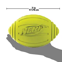 М'ячик для собак з пищалкою Nerf Dog Ridged Squeak Football - мініатюра 3