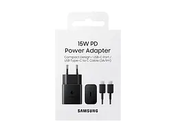 Зарядний пристрій Samsung 15 W PD + C-C Black (EP-T1510XBEGRU) - мініатюра 5
