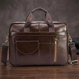 Сумка чоловіча під ноутбук 14882 Vintage коричнева - мініатюра 1