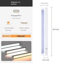 Світильник LED MZ-L3001 Swivel (37*35*280mm) White - мініатюра 2