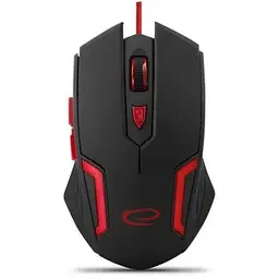 Миша Esperanza MX205 (EGM205R) чорний/Red Optical USB 2400 dpi підсвічування