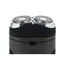 Електробритва Новий Харків НХ-9525 Спорт Black, 5W, роторна, сухе гоління, 2 головки для гоління, плаваючі подвійні леза, повторение контуров лица, живлення мережа, тример для скронь, механічна кнопка вмикання - мініатюра 2