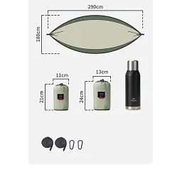 Гамак Naturehike одинарний NH21DC011, оливковий - мініатюра 9