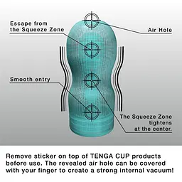 Мастурбатор Tenga Original Vacuum Cup Extra Cool з ефектом холоду, 15.5х6.9 см (білий) - мініатюра 3