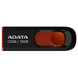 USB-флешнакопичувач ADATA 32Gb C008 чорний+червоний (AC008-32G-RKD)