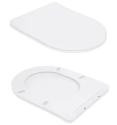 Унітаз підвісний Qtap Robin Ultra Quiet, з сидінням Slim Duroplast/ Soft-close/ Quick Release QT13332381AW - мініатюра 8