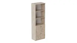Шафа Анжело Ferrum-decor на 3 полиці з 4 ящиками 1900x600x380 ДСП Дуб Сан-Марино 16 мм (FRD-104984) - мініатюра 2