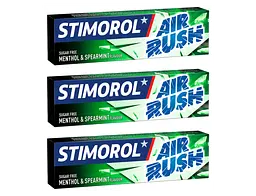 Жуйки Stimorol Air Rush Menthol Spearmint 3х10шт  - мініатюра 3