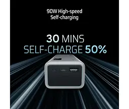 Зовнішній акумулятор CUKTECH PB200P 20000mAh 150W 3 порти 2C1A сірий - мініатюра 5