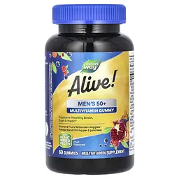 Вітаміни для Чоловіків від 50 років Alive!® Men's 50+ Multi Gummy - 60 жувальних цукерок
