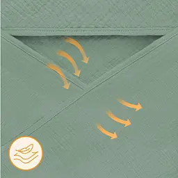 Рушник з капюшоном Lionelo Muslin Hooded Towel Green Forest 80х80 см - мініатюра 4