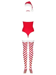 Еротичний боді Obsessive Kissmas L/XL червоний - мініатюра 5