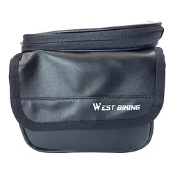 Велосумка на раму West Biking YP0707322 1,4 л для смартфона 7.2" 18х15х14 см чорний (G0001974) - мініатюра 2