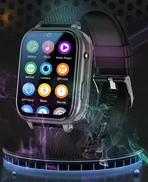 Розумний годинник телефон для дітей Lemfo Y37 з AMOLED екраном, 4G sim картою, прослушкою, GPS трекером та акумулятором 1000 мАг До 7 днів роботи Рожевий - мініатюра 4