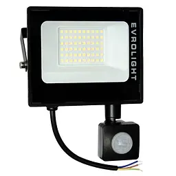 Прожектор світлодіодний Evrolight FM-01D-30 з датчиком руху 30 W 6400 К (57052) - мініатюра 2