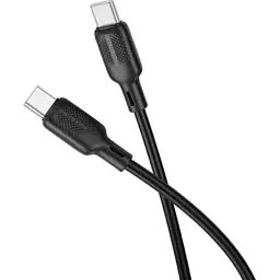 Дата кабель USB-C to USB-C 2.0m 60W Lenny silicone BX113 black BOROFONE (6941991115516) - мініатюра 3