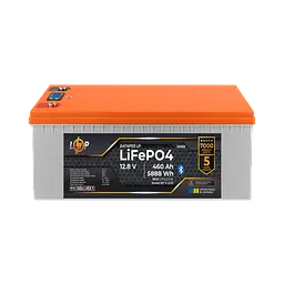 Акумулятор LP LiFePO4 12,8V - 460 Ah (5888Wh) (BMS 200A/200А) пластик LCD Smart BT