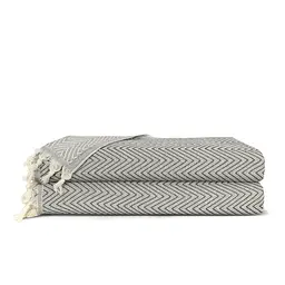 Плед бавовняний Cosas ZIGZAG CS1 180х230 см графіт (Plaid_Zigzag_02Savana_180x230)