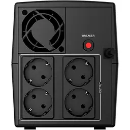 Джерело безперебійного живлення NJOY Keen 1500 (UPLI-LI150KE-CG01B) Lin.int., AVR, 4 x евро, пластик - мініатюра 4
