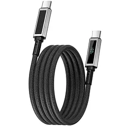 Дата кабель WIWU C079 Warriors Type-C to Type-C 100W 1.2 м Black - мініатюра 4