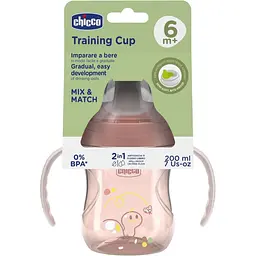 Поїльник-непроливайка Chicco Training Cup 200 мл рожевий (06921.15) - мініатюра 2