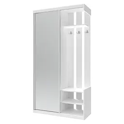 Передпокій Doros City One Door Білий 1 Дзеркало 110х45х210 (44900058) - мініатюра 3