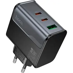 СЗУ 110-240V HOCO CS75A 2USB-C+1xUSB, PD70W+QC 3.0, White, Blister