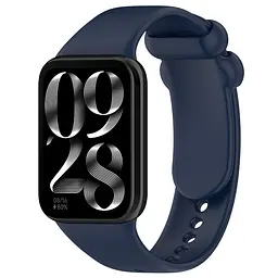 Силіконовий ремінець для фітнес браслетів Xiaomi Mi Band 8 Pro/9 Pro Redmi Watch 4/5, Silicone, midnight blue, зі зручною застібкою, на фітнес трекер та смарт годинник, ArmorStandart (ARM73968)