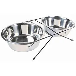Миски металеві на підставці Trixie Eat on Feet 2 x 2,8 л / 24 см
