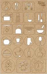Чіпборд для скрапбукінгу „Recipe book“ 2 ДВП 12,8х20см Rosa Talent