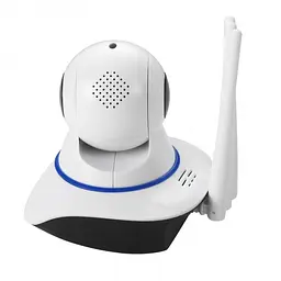 IP камера поворотна Wi-Fi 6030, бездротова, 3 антени, microSD, відеоспостереження, біла - мініатюра 3