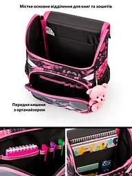 Ортопедичний шкільний рюкзак (ранець) School Standard 6 в 1 для дівчинки 570 гр 14,5 літрів Сірий з рожевим - мініатюра 5