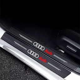 Захисна плівка накладка на пороги для Audi Чорний Карбон 4 шт - мініатюра 3