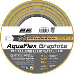 Шланг 2Е AquaFlex Графітовий 1/2" 15м (2E-GHC12C15)