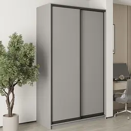 Шафа-купе дводверна MebelStar Стандарт BG 2ДСП 140x60x240 см Сіра мишка (MBS-10088)