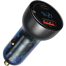 Автомобільний зарядний пристрій Baseus Particular PPS 1USB + Type-C 65W CCKX-C0G Dark Grey - мініатюра 3