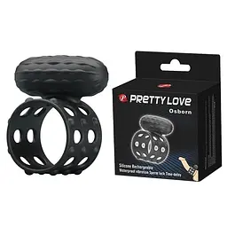 Ерекційне кільце Pretty Love Osborn 4.7 см (чорний) - мініатюра 9