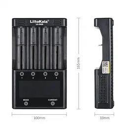 Зарядний пристрій LiitoKala Lii-500S 4 канали Чорний (1479821403) - мініатюра 4
