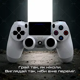 Бездротовий геймпад Sony DualShock 4 White для PS4/PC/Смартфону - мініатюра 5
