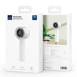 Портативний вентилятор з дисплеєм WIWU WI-FS010 White - мініатюра 2
