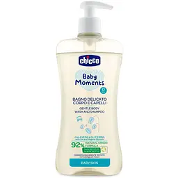 Гель-шампунь Chicco Baby Moments для тіла та волосся з екстрактом вівса, 500 мл (10594.00)