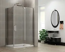 Душова кабіна без піддону Koer SR SC02-120x90x200-TR-01 прозоре скло Easy Clean 8 мм, хром KR5354, Універсальна, прозорий, хром - мініатюра 8