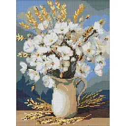 Алмазна мозаїка "Білі маки і пшениця" art_selena_ua AMO20053, 30х40 см