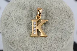 Кулон Xuping Jewelry літера К 1,5 см золотистий