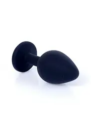 Силіконова анальна пробка з кристалом Boss Silikon Jewellery 8 см (рожевий) - мініатюра 3