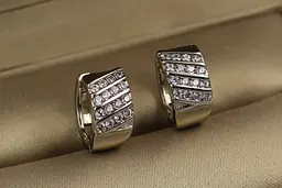 Сережки Xuping Jewelry кільця пепит 1.4 см сріблясті - мініатюра 3