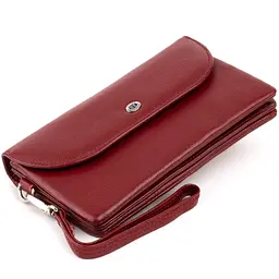 Клатч зі шкіри жіночий ST Leather 19318 бордовий - мініатюра 10