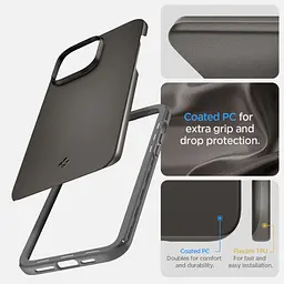 Чохол тонкий Spigen Thin Fit ACS04767 для iPhone 14 Pro Max (6.7") Gunmetal - мініатюра 3