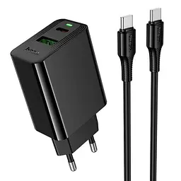 Зарядний пристрій HOCO CS94A Leader PD20W+QC3.0 charger set(C to C) (EU) чорний
