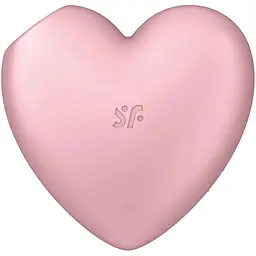 Вакуумний стимулятор-серце з вібрацією Satisfyer Cutie Heart Light Red - мініатюра 4